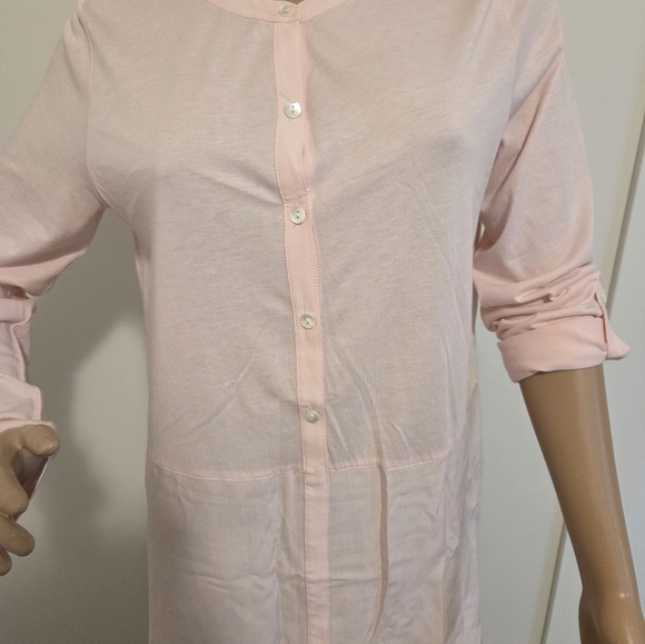 J.Jill Pink Pullover Henley Tunic Shirt - Picture 8 of 8